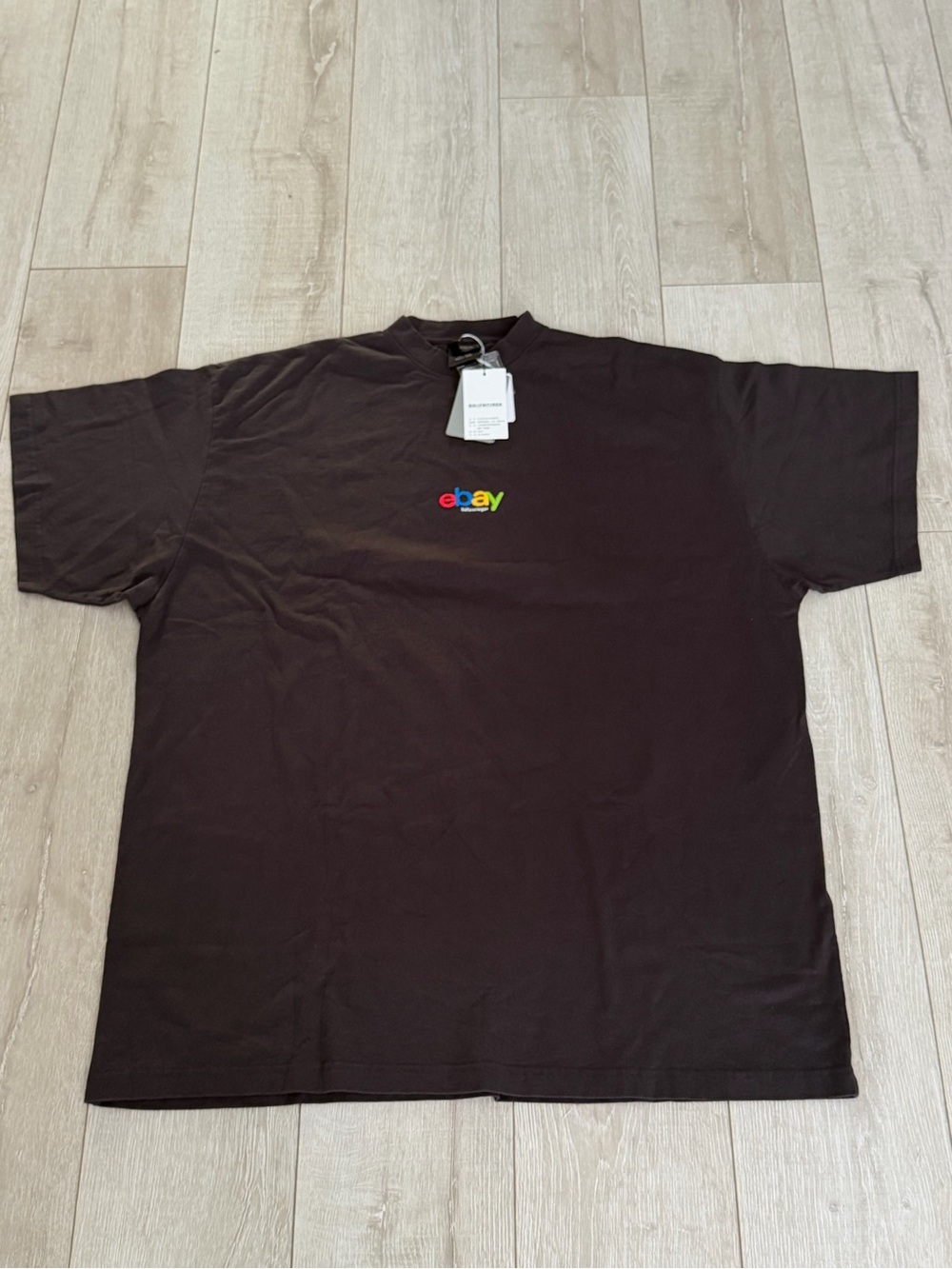 Balenciaga EBay oversized black t shirt men size 4
